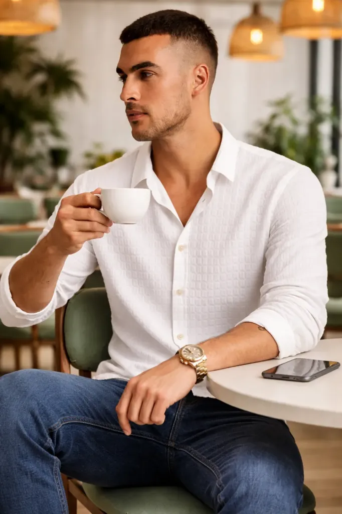 Imp Bubble White Jackard (S)